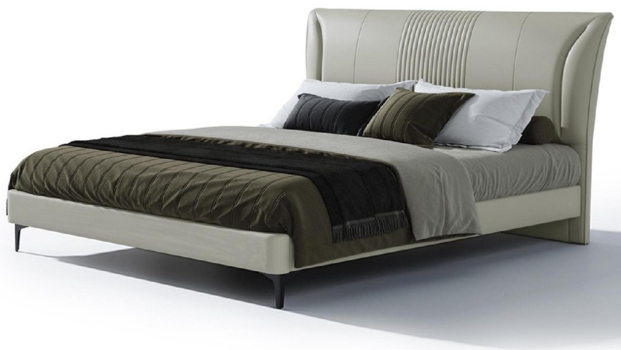 欣家居 實木 生態真皮 十分鋼木排骨架大床 LPBX231FA