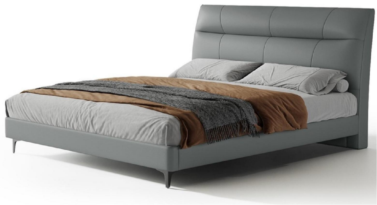 欣家居 實木 高回彈海綿 頭層真牛皮大床 LPBX269