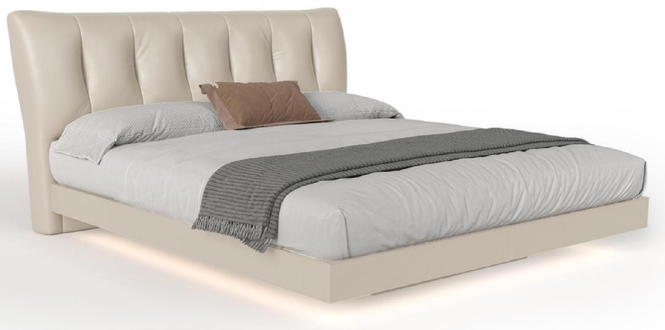 欣家居 實木框架 高回彈海綿 真皮 不銹鋼五金 大床 LPBX368