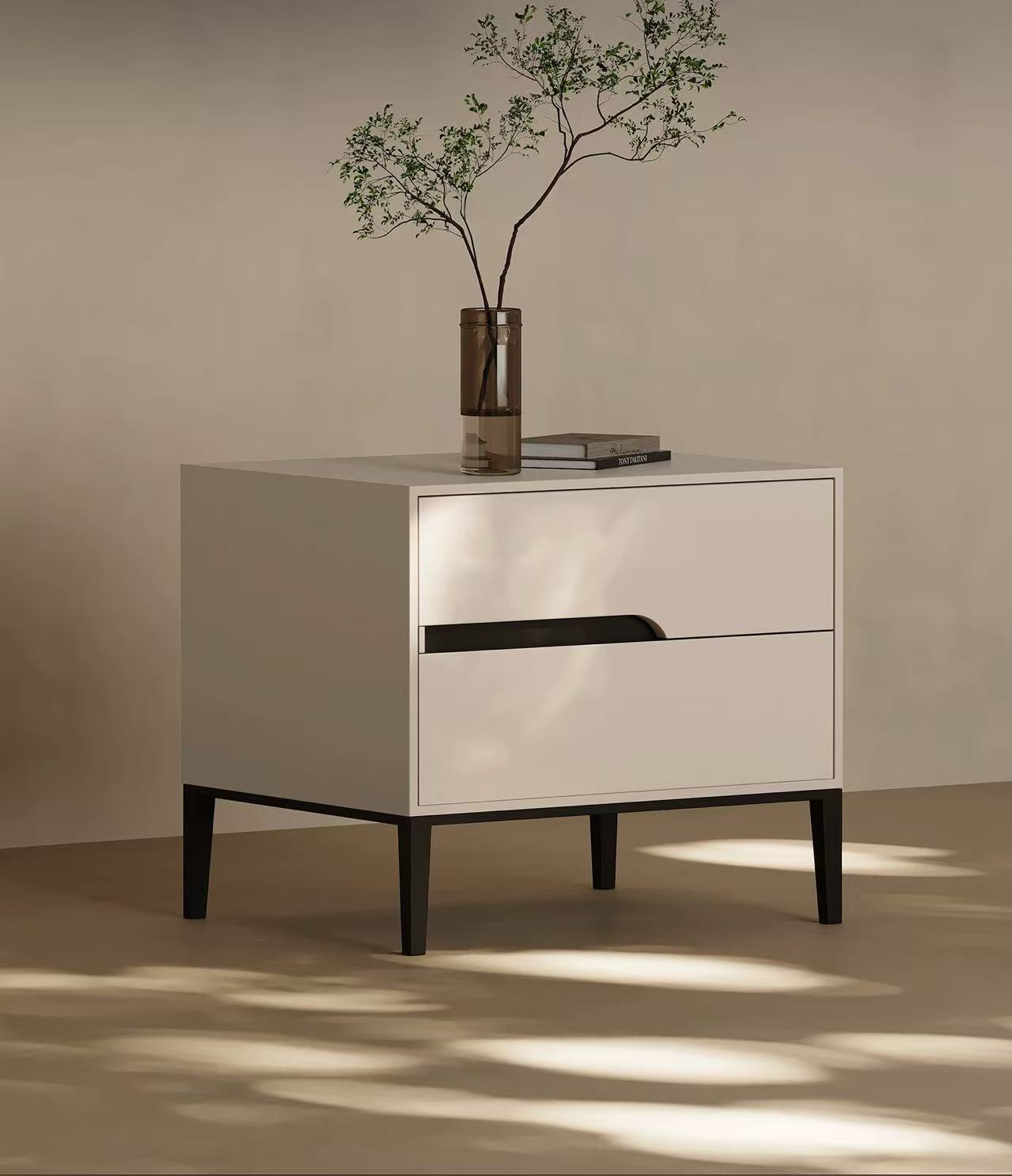 欣家居 中纖板 仿皮 實木抽床頭櫃 LPGN219