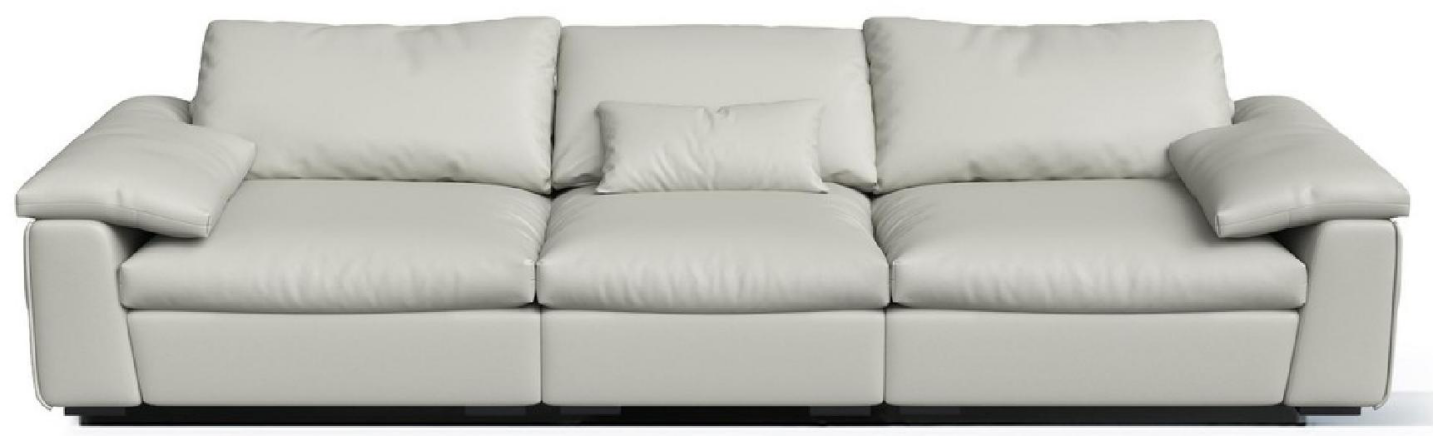 欣家居 實木 高密度海綿 生態真皮 碳素鋼 四人位沙發 LPS0710