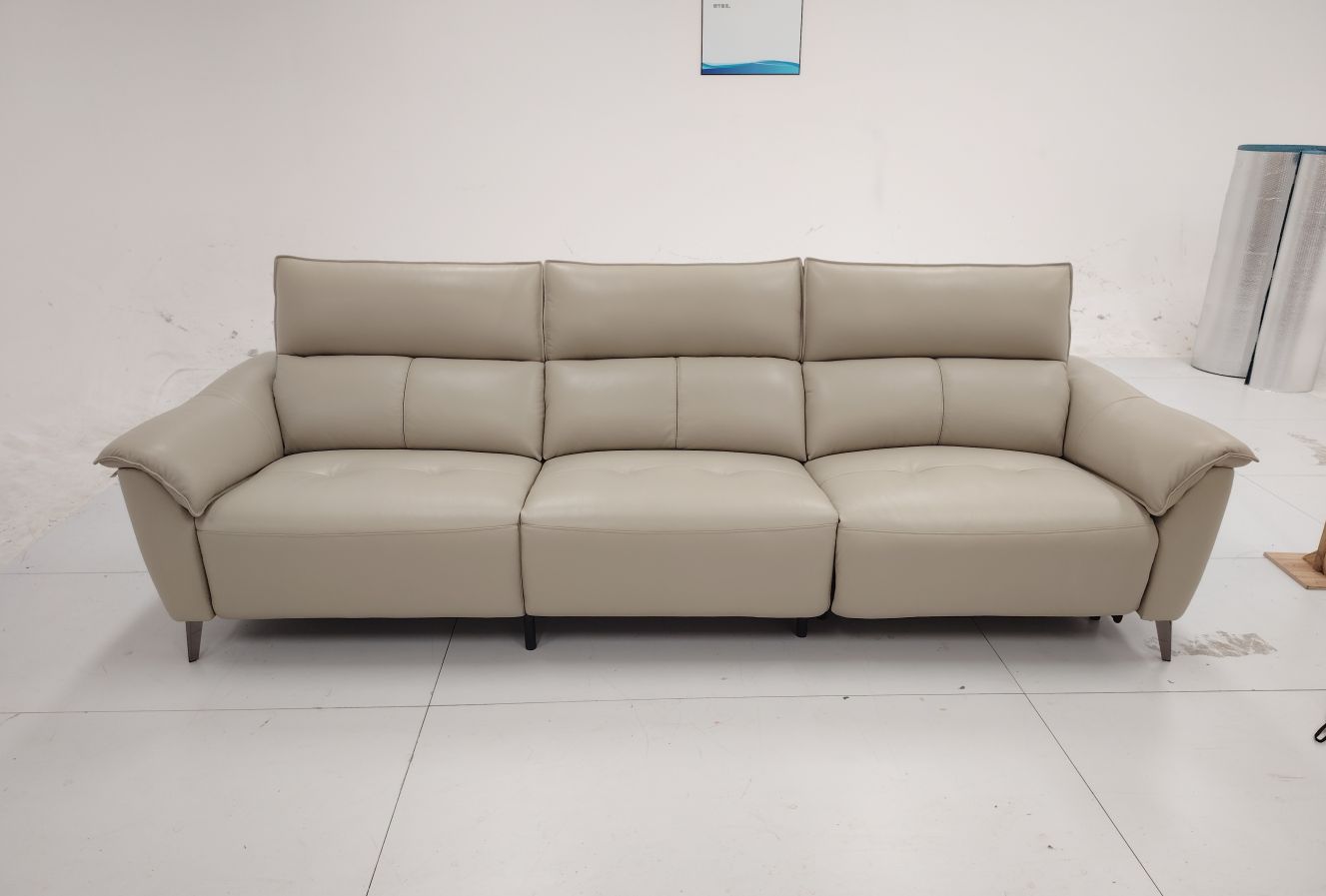 欣家居 實木 高密度海綿 頭層真皮 功能沙發 LPS0735