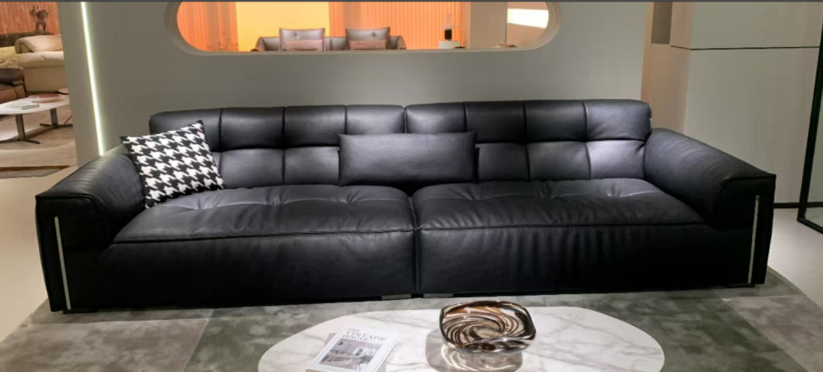 欣家居 實木 高回彈海綿 生態真皮沙發 LPS0739