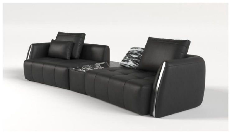 欣家居 實木 高密度海綿 生態真皮 碳素鋼 沙發 TPS0742