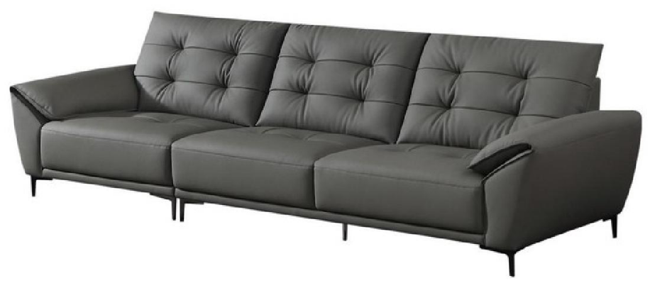 欣家居 頭層黃牛皮 落葉松實木沙發 LPS0798