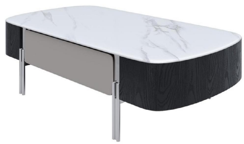 欣家居 E1級中纖板 201不銹鋼 彩晶石 茶幾 LPZE531