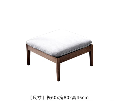 欣家居 北歐風白蠟木胡桃色原木 小戶型客廳 沙發YLS10