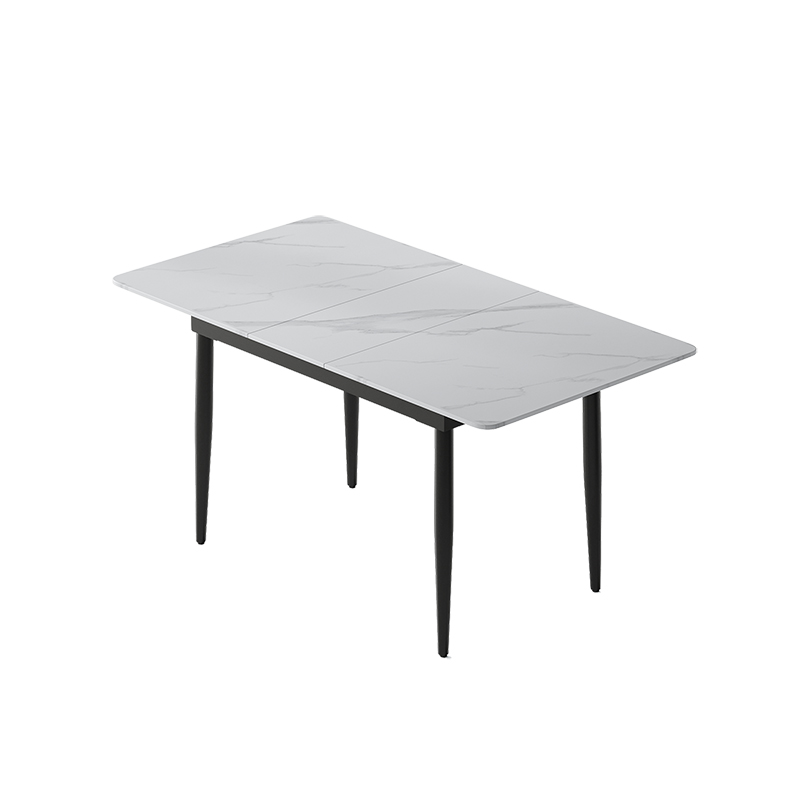 欣家居 岩板餐桌 小戶型可伸縮餐桌 現代極簡風QY