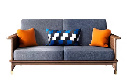 欣家居 北歐風白蠟木實木 小戶型沙發 原木沙發 日式風YLS05