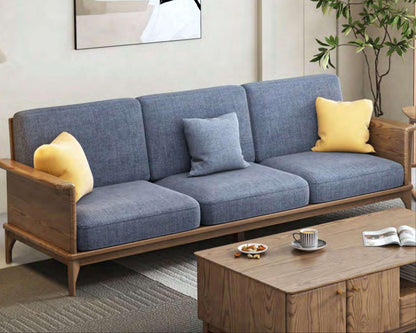 欣家居 北歐風白蠟木實木 小戶型沙發 原木沙發 日式風YLS05