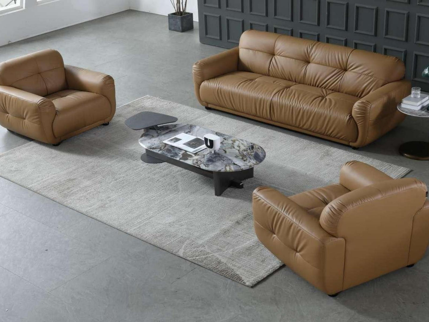 欣家居 義式極簡 現代輕奢 家用办公三人位沙发 小戶型客廳沙發 雋永之座YSH-348#