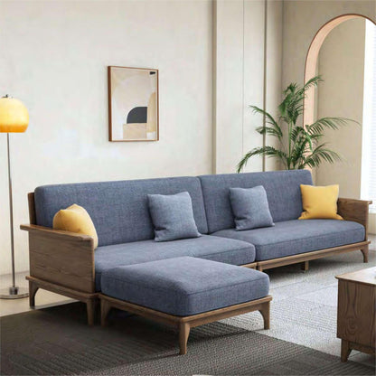 欣家居 北歐風白蠟木實木 小戶型沙發 原木沙發 日式風YLS05