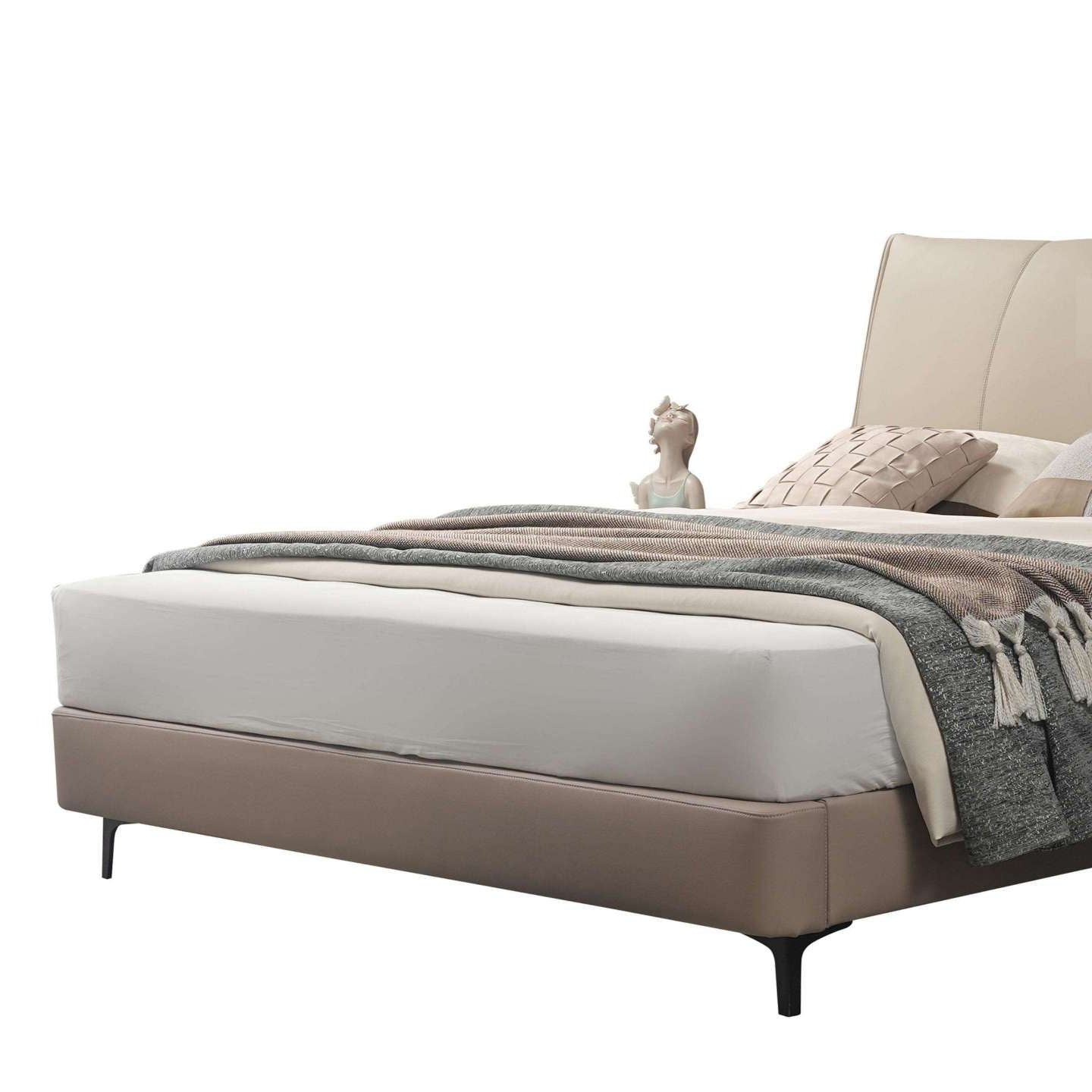 欣家居 現代簡約 生態真皮軟床 雙人床架IKAM-K5275A