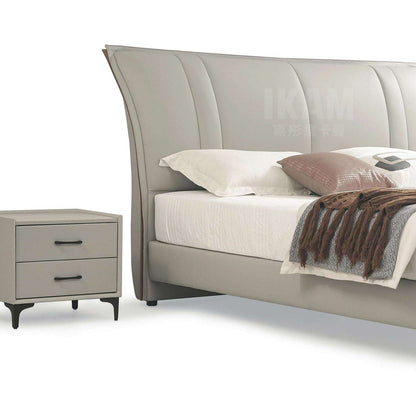 欣家居 現代簡約 生態真皮軟床 雙人床架IKAM-K5281A