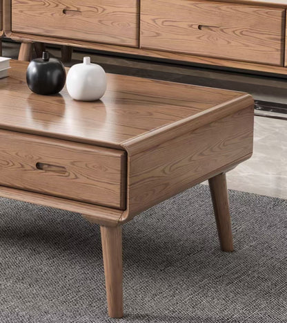 欣家居 北歐風 極簡小戶型 客廳茶几/電視櫃/邊几/高櫃  實木櫃子YLC01