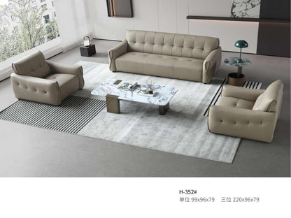 欣家居 現代義式極簡 貓抓皮沙發 小戶型客廳直排YSH-352