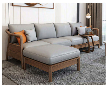 欣家居 北歐風 科技佈/棉麻佈 小戶型客廳 實木沙發YLS13