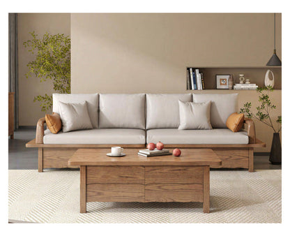 欣家居 北歐風冬夏兩用款式 小戶型客廳 棉麻佈 儲物收納沙發YLS16