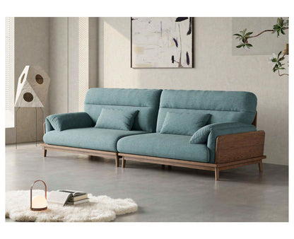 欣家居 北歐風白蠟木 現代極簡小戶型 客廳 實木 大象耳朵沙發YLS26