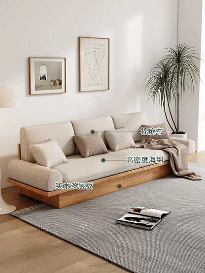 欣家居 日式北歐現代簡約實木沙發 小戶型儲物布藝沙發XDS