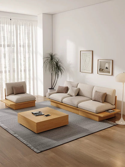 欣家居 日式北歐現代簡約實木沙發 小戶型儲物布藝沙發XDS