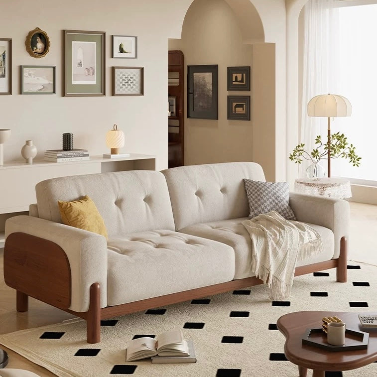 欣家居 法式復古中古風 小戶型客廳 新潮實木沙發XDS