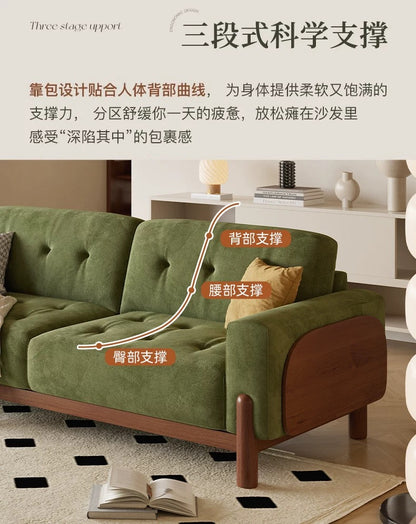 欣家居 法式復古中古風 小戶型客廳 新潮實木沙發XDS