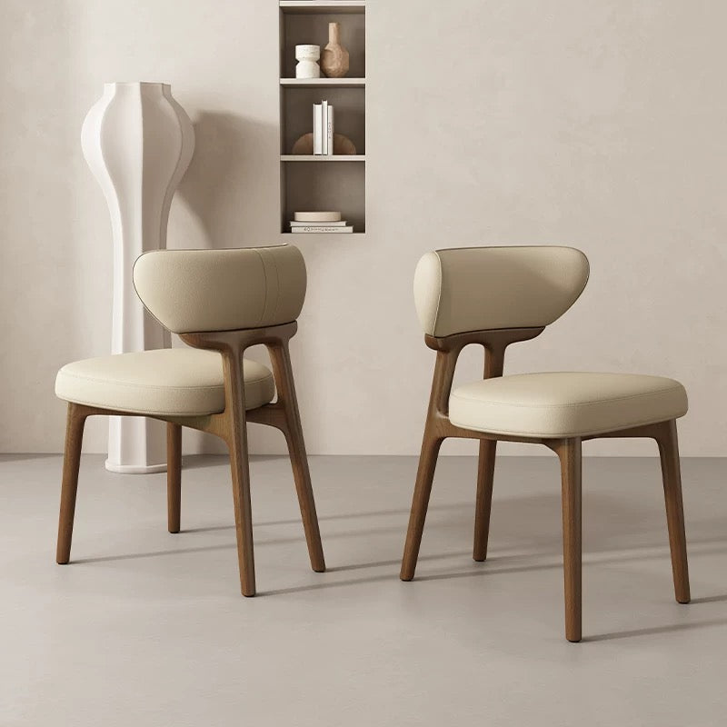 欣家居 現代簡約風格 北歐實木椅子 枕頭餐椅  QY