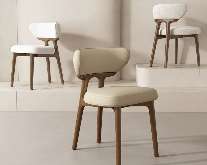 欣家居 現代簡約風格 北歐實木椅子 枕頭餐椅  QY