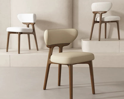 欣家居 現代簡約風格 北歐實木椅子 枕頭餐椅  QY