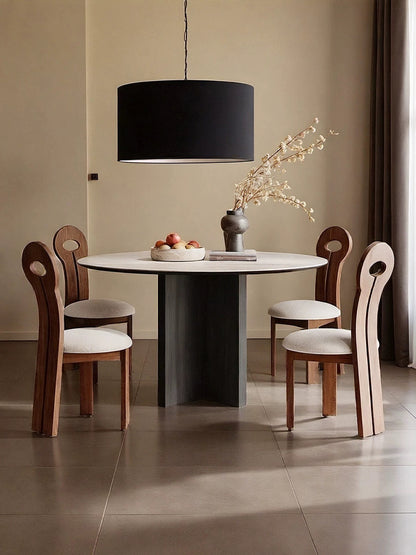 欣家居 北歐中古剎寂風 實木椅子 鑰匙餐椅  QY