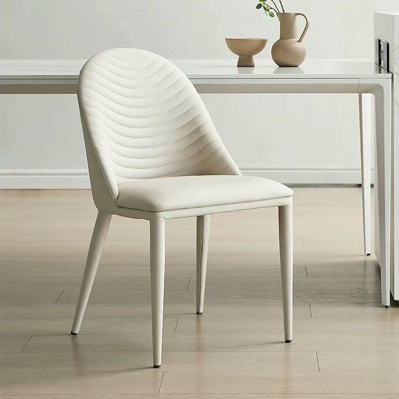 欣家居 設計師時尚 現代簡約 軟包靠背皮餐椅QY