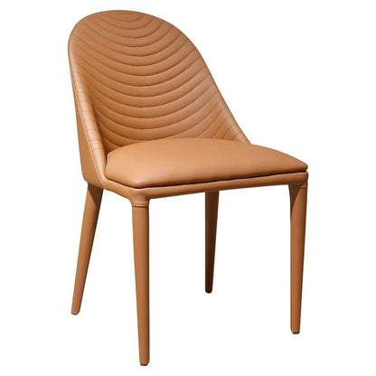 欣家居 設計師時尚 現代簡約 軟包靠背皮餐椅QY