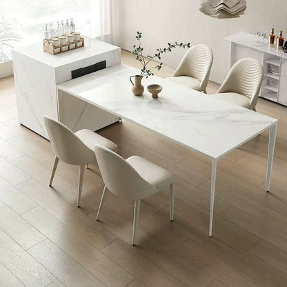 欣家居 設計師時尚 現代簡約 軟包靠背皮餐椅QY