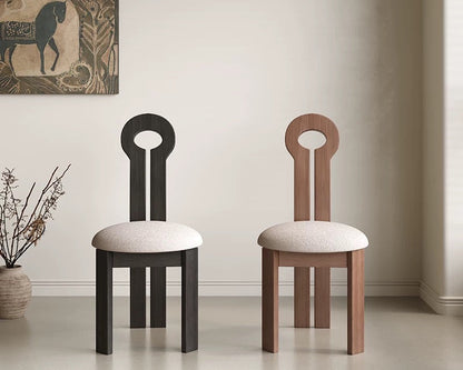 欣家居 北歐中古剎寂風 實木椅子 鑰匙餐椅  QY
