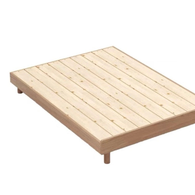 欣家居 北歐實木床  日式榻榻米無床頭床架 小戶型齊邊床 YL