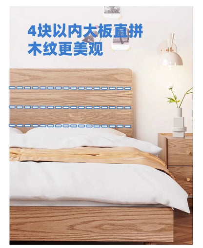 欣家居 北歐實木床架 日式榻榻米薄床頭 小戶型齊邊床 YL