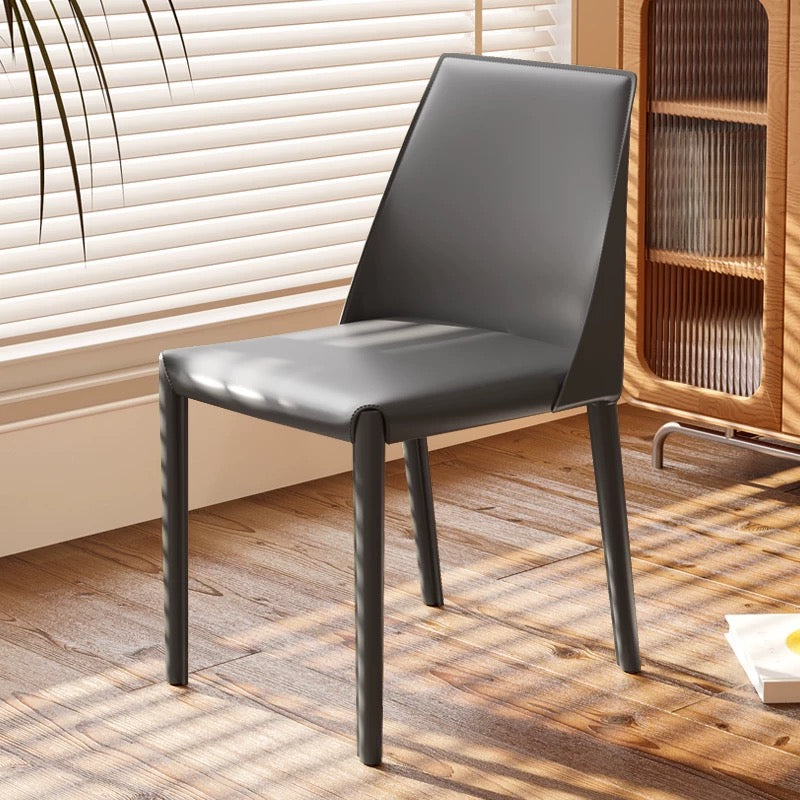 欣家居 現代義式 高級輕奢風 網紅奶油風 馬鞍皮餐椅YX665