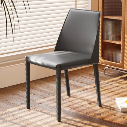 欣家居 現代義式 高級輕奢風 網紅奶油風 馬鞍皮餐椅YX665