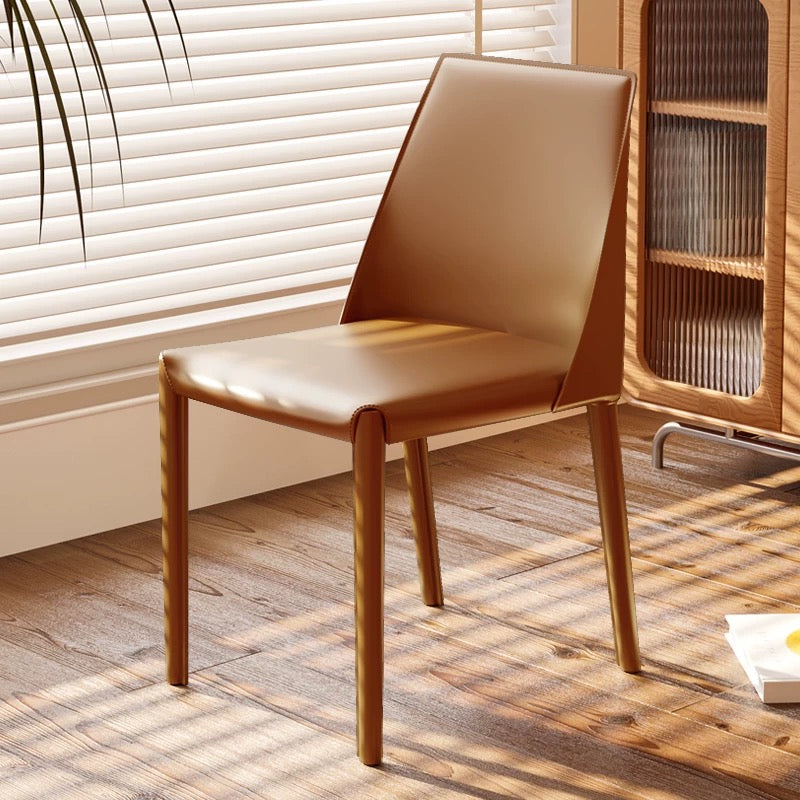 欣家居 現代義式 高級輕奢風 網紅奶油風 馬鞍皮餐椅YX665