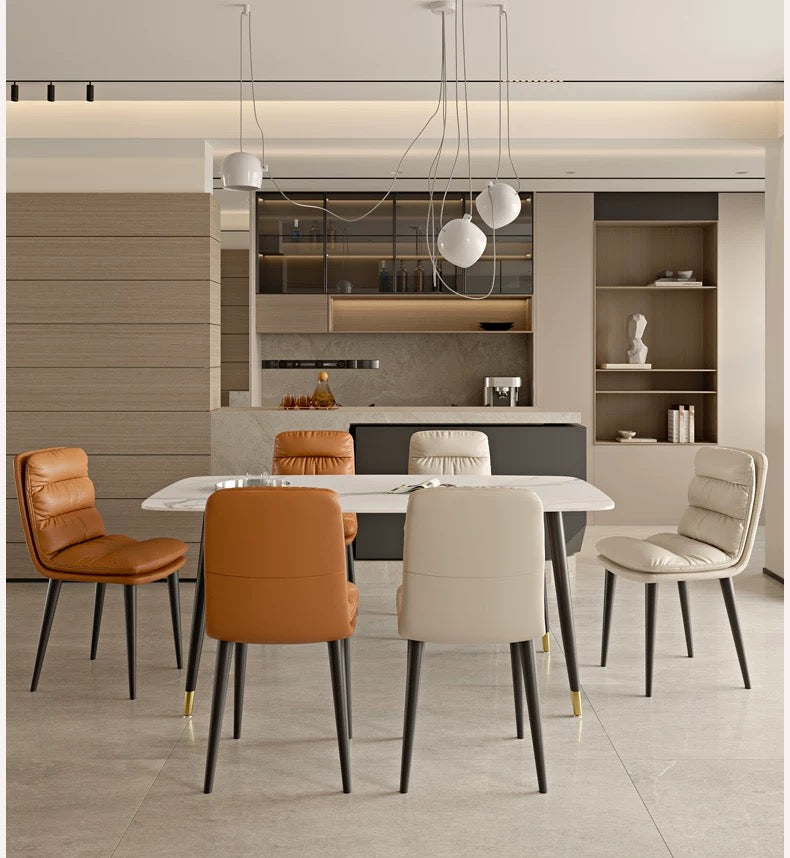 欣家居 現代簡約  輕奢高級感辦公椅 家用餐椅麵包椅