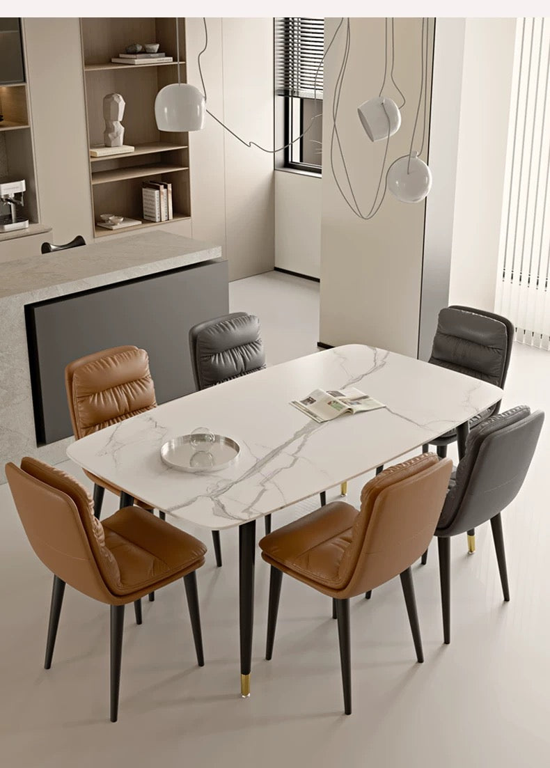 欣家居 現代簡約  輕奢高級感辦公椅 家用餐椅麵包椅