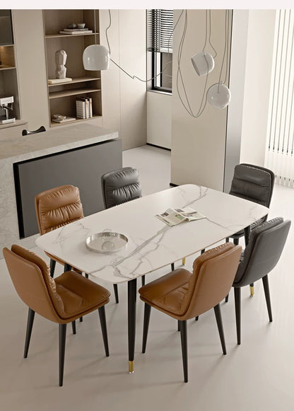 欣家居 現代簡約  輕奢高級感辦公椅 家用餐椅麵包椅