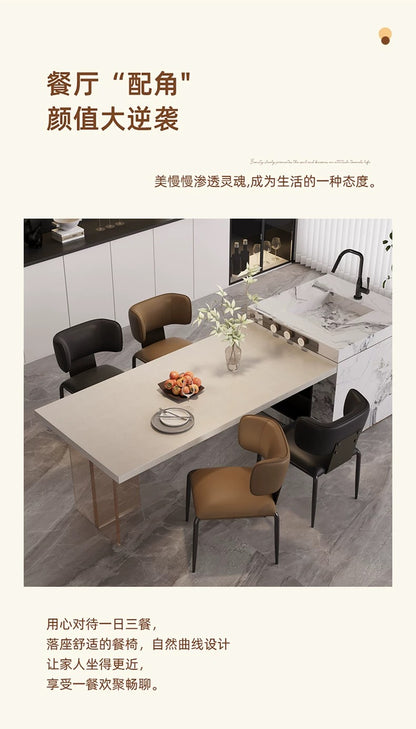 欣家居 義式現代簡約 設計師新款 家用餐桌椅