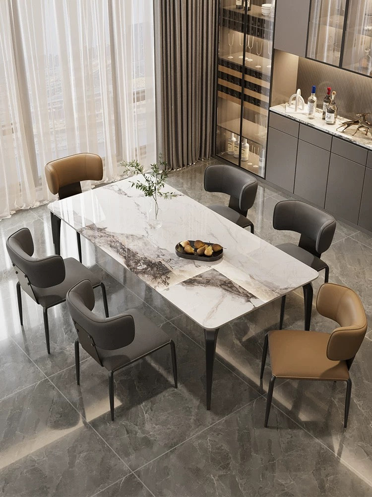 欣家居 義式現代簡約 設計師新款 家用餐桌椅