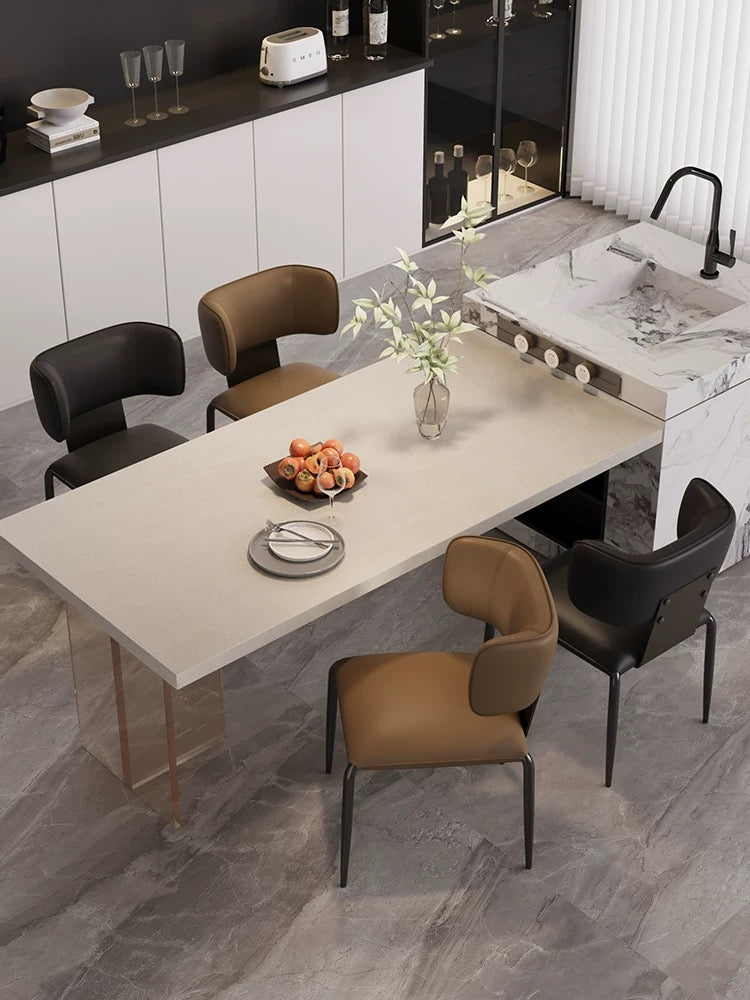 欣家居 義式現代簡約 設計師新款 家用餐桌椅