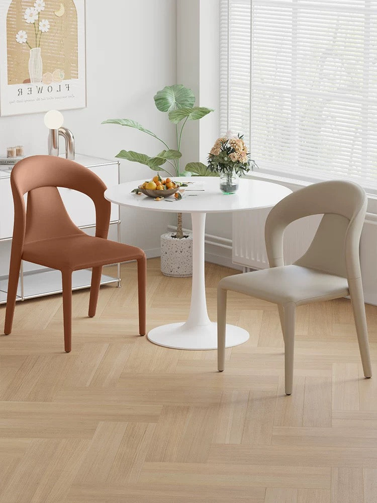 欣家居 義式現代簡約 軟包靠背 家用餐桌椅YX643FC