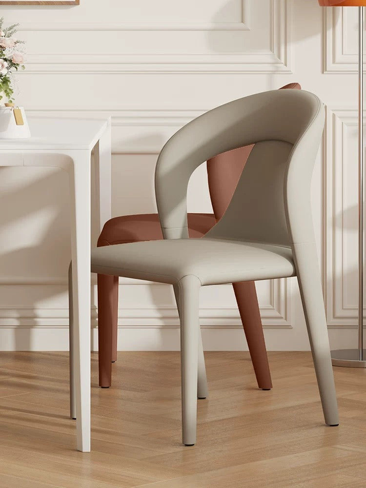 欣家居 義式現代簡約 軟包靠背 家用餐桌椅YX643FC