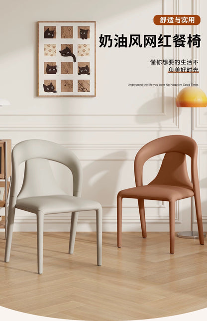 欣家居 義式現代簡約 軟包靠背 家用餐桌椅YX643FC