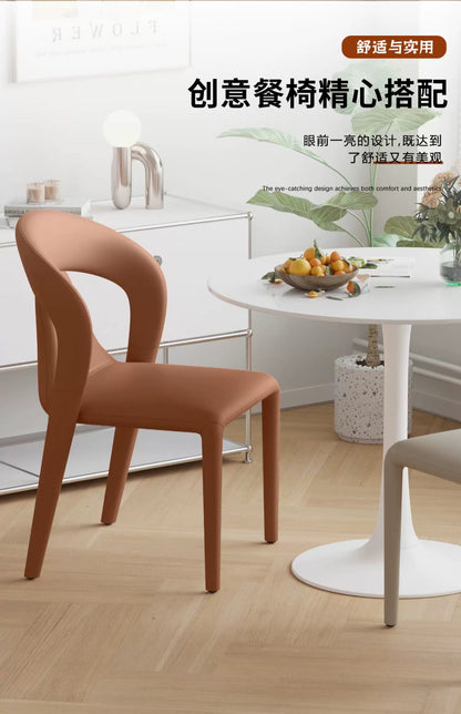 欣家居 義式現代簡約 軟包靠背 家用餐桌椅YX643FC